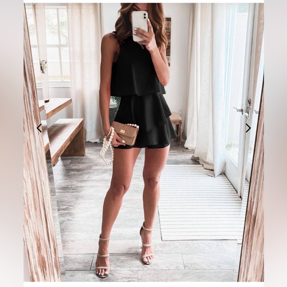 SUMMER CASUAL BIANCA LAYERED ROMPER - Picture 2 of 3